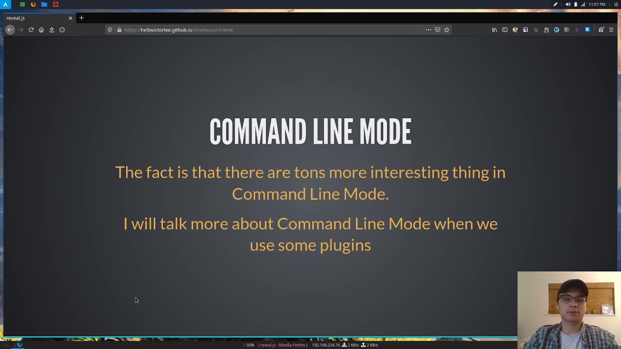 工程師不能不知道的vim lesson 6 - 易學難精的Command Line Mode和親切的Insert Mode - YouTube