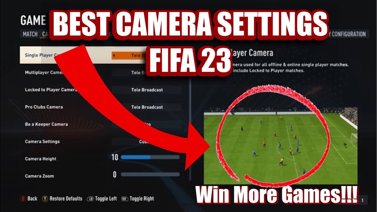 FIFA 23 best camera settings