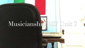 Unit 7 performance evaluation - Musicianship 107