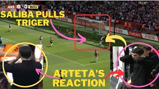 Mikel Arteta's UNBLIEVABLE REACTION To William Saliba's GOAL Opportunity vs Bournemouth Tells It All