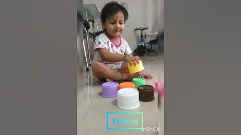 Baby stacking cups | Colourful cups | Baby Naysha loves playing