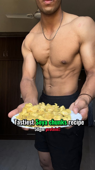 Easy tasty soya chunks recipe with 50gm protein! #shorts