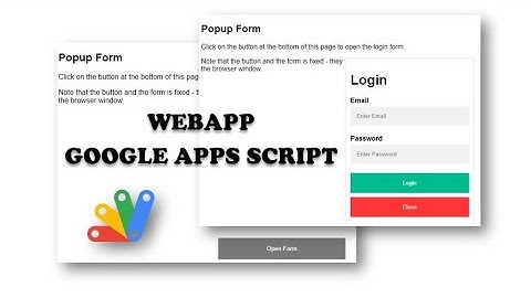 Login Form with Google Apps Script - Popup Login Form (Part 1)