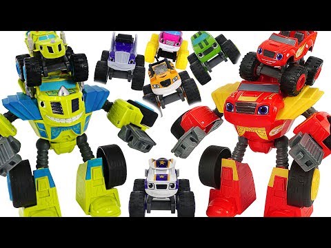 Blaze and the Monster Machines Transforming Robot Rider! Defeat dinosaurs! #DuDuPopTOY