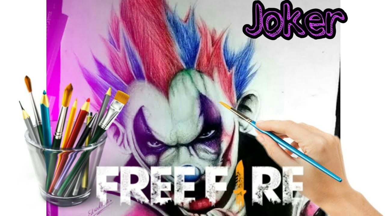 Free Fire Jocker Drawing Pencil Painting By I10 Gaming YouTube