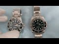 Rolex Submariner and Steinhart Ocean One 39 Black Ceramic side by side