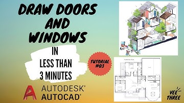 How to draw windows and doors in AutoCAD | autocad tutorials for beginners