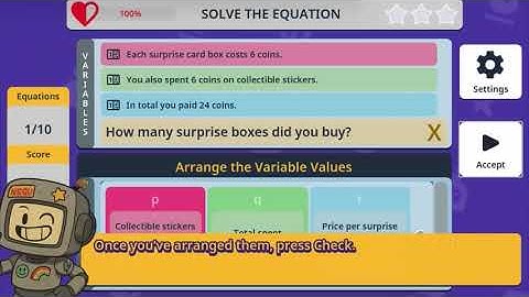 Solve Equations with EquaDeck - Math Game for Grades 6-8
