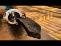 The Ultimate Final Railway Sleepers Wood Restoration Woodworking Project // Making Table Furniture