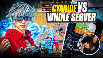 CYANIDE VS Whole Server😱Intense 1v4 in Conqueror Lobby🔥Fastest  Solo vs Squad Gameplay | BGMI