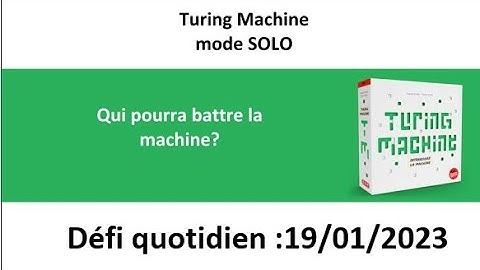 Board Game : Turing machine 19 janvier