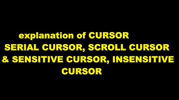 Coding in RPG (AS400). Using a SERIAL CURSOR, SCROLL CURSOR & SENSITIVE CURSOR, INSENSITIVE CURSOR