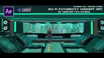 SCI-FI FUTURE CITY CONCEPT ART||DIGITAL ART||ELEMENT 3D||AFTER EFFECT|| MASTER VFX STUDIO||IN HINDI