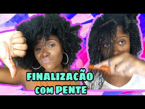 FINALIZAÇÃO COM PENTE em cabelos crespos tipo 4