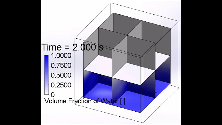 SolidWorks Flow Simulation: Filling of a Tank with Water Animation (Verified and Validated)