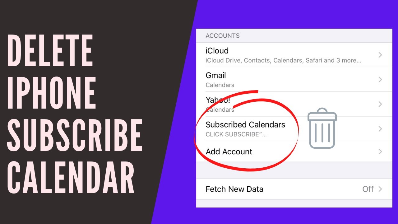 How to delete calendar subscription iphone YouTube