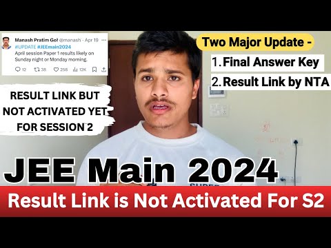 📌UPDATE - JEE Mains Result 2024 Session 2 Will be  Releasing Today Night!! Link Not Activated Yet ✅