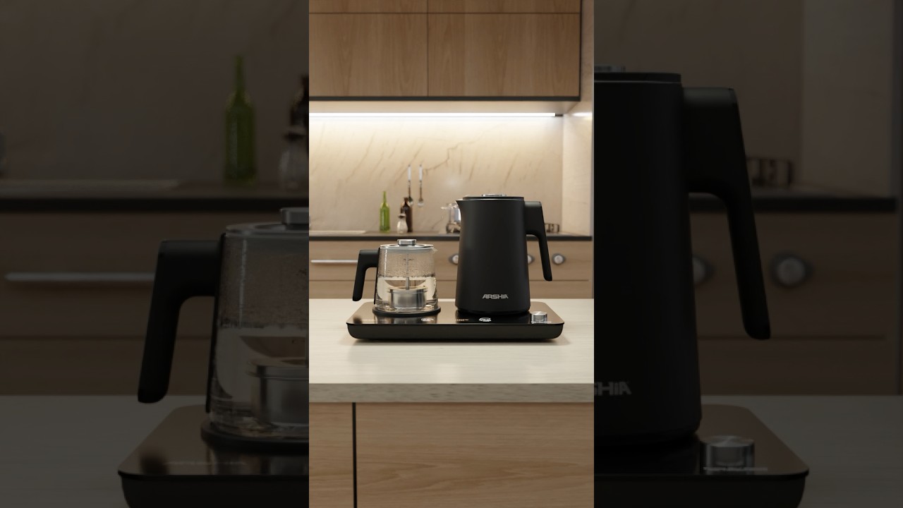 ☕ Stylish Tea & Coffee Moments | Arshia Tray Kettle (Black) ✨