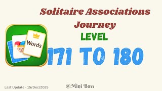 Solitaire Associations Journey Level 171–180 | Word Solitaire Puzzle Answers |  🧠✨