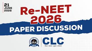 LIVE : RE-NEET 2026 Paper Discussion &amp; Answer Key (Code : 50)