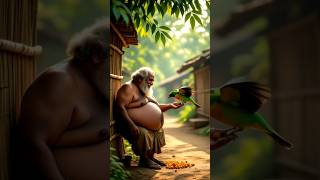 The Hungry Man and the Kind Bird 🐦#shorts #ai #entertainment #youtubeshorts  #FunnyStory