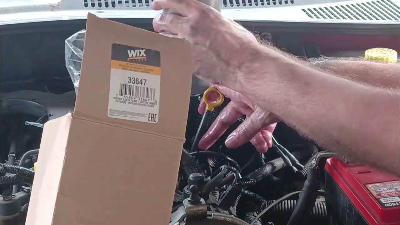 Jeep Liberty CRD fuel filter replacement Wix 33647 YouTube