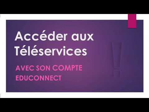 Accéder aux téléservices avec son compte Educonnect