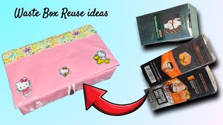 Waste medicine box reuse ideas|Diy pencil box with cardboard |School craft easy ideas