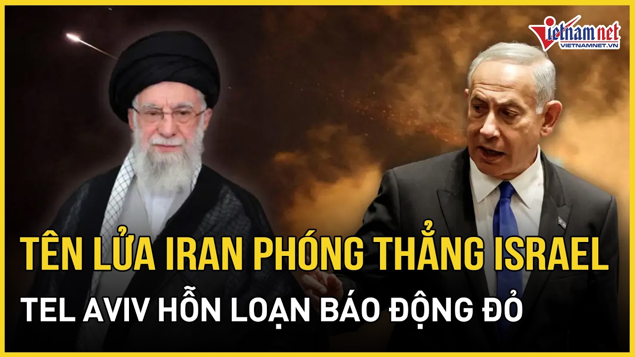 QUÁ LỚN: “30 đến 75 quả” tên lửa đạn đạo Iran phóng thẳng Israel, Tel Aviv hỗn loạn báo động đỏ
