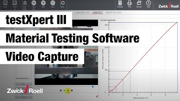 Material testing software testXpert III – Video Capture