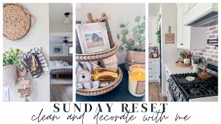 SUNDAY RESET \/\/ CLEAN AND DECORATE WITH ME \/\/ COTTAGE STYLE FARMHOUSE \/\/ CHARLOTTE GROVE FARMHOUSE