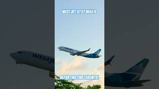 WESTJET B737 MAX 8 DEPARTING FOR TORONTO! #aviation #b737max #takeoff #grenada #gnd #tgpy #cyyz #yyz
