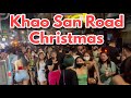 Khao San Road CHRISTMAS DAY. Bangkok December 2021