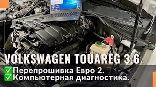 Удаление катализаторов и прошивка Евро 2 Volkswagen Touareg NF 3.6 CGRA.