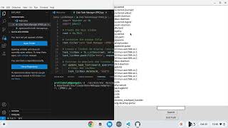 i made a working task manager with search and end task in VS code