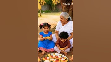 Grandmother saved the mango tree from drying by watering it #ai #save