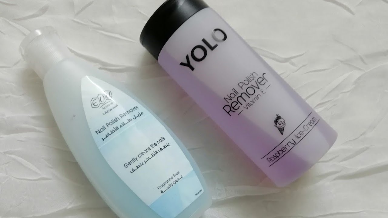مقارنه بين اشهر انواع اسيتون في السوق Yolo|Eva|Nail pulish remover💅✨