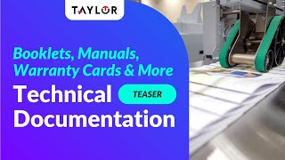 Just-In-Time Technical Documentation Teaser: Booklets, Manuals, Warranty Cards and More
