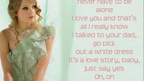 Taylor Swift - Love Story - Lyrics (acoustic version)