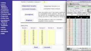 VassarStats One-Way ANOVA