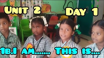 Term 1 Unit 2/Day 1/1b.Practising structure I am.... and This is.... /English EnnumEzhuthum