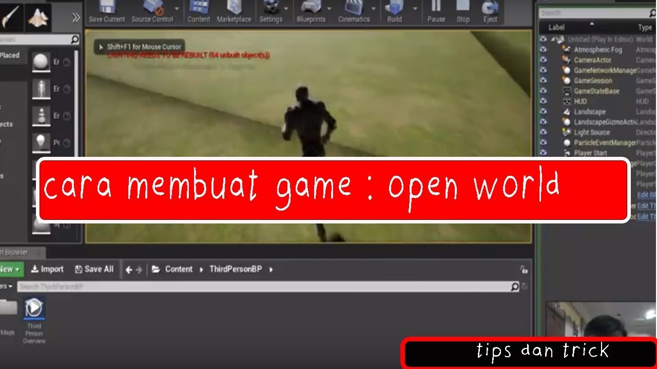 Tutorial Membuat Game Open World Unreal Engine 4 Youtube