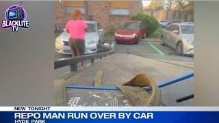 Repo Man Head Ran Over By Car!