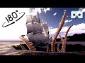 Kraken eating Ships VR Video: 180 Virtual Reality scary 3D Video with Blue Hole, Maelstrom & Wyverns