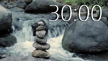 Waterfall | 30 Minute TIMER - calming Music.