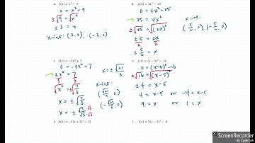 4e.2: Finding x-Intercepts using Square Roots Examples