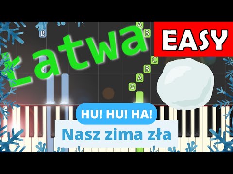 🎹 Hu hu ha Nasza zima zła - Piano Tutorial (łatwa wersja) 🎵 NUTY W OPISIE 🎼