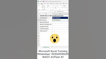 How to Add Bullets in Microsoft #Excel Cells? #shorts