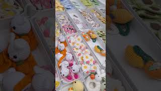 Cute crochet hair accessories shop at Notting Hill market, London