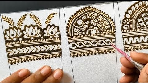 How to make 3 Different Bridal Mehendi Borders|Easy  henna startup tutorial by sandhya_mehandi_art1